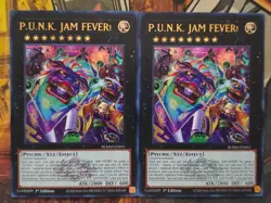 Yugioh - 2x P.U.N.K. JAM FEVER! BLMM-EN051 Ultra Rare Near Mint 1st Ed - Image 1
