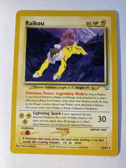 Pokemon TCG Neo Revelation Rare Nonholo Cards - Lugia Raikou Entei + More - MP - Image 3