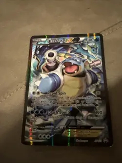 Pokemon TCG Blastoise EX XY 122 Black Star Promo Holo Full Art Pokemon Card - Image 1