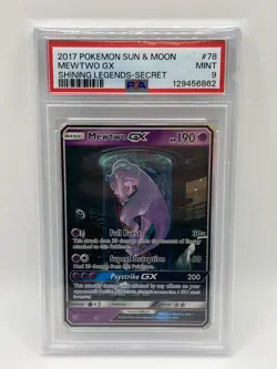 2017 Pokemon Shining Legends Mewtwo GX Secret Rare #78 PSA 9 💥 Iconic Card! - Image 1