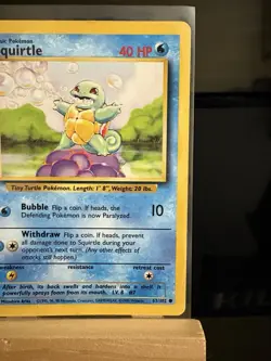 SQUIRTLE - 63/102 Base Set Wizards LP - Common Regular - Pokemon TCG Card - Image 3