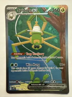 Pokemon TCG Spidops EX Scarlet & Violet Base Set Illustration Rare Card 243/198 - Image 1