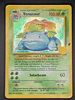 Venusaur 15/102 - Celebrations - Classic Collection Pokemon Card - LP - Image 1
