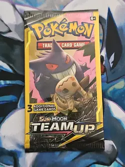 Pokemon Sun and Moon Team Up 3 Card Mini Booster Packs Complete Art Set Lot of 4 - Image 3