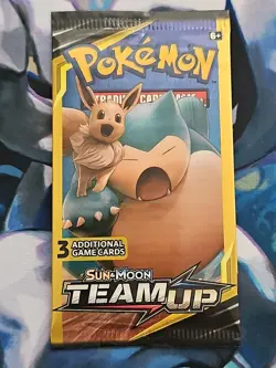 Pokemon Sun and Moon Team Up 3 Card Mini Booster Packs Complete Art Set Lot of 4 - Image 5