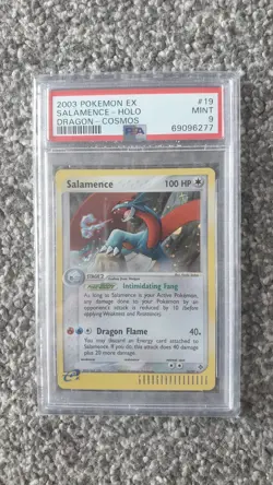 POKEMON CARD 2003 EX SALAMENCE HOLO DRAGON COSMOS #19 GRADED PSA 9 - Image 1