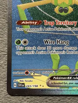 Spidops ex 243/198 Special Illustration Rare SIR Pokemon Card Full Art Holo NM - Image 5