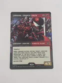 Carnage, Crimson Chaos 0227 Regular (Extended Art) Marvel Spider-Man MTG - Image 1