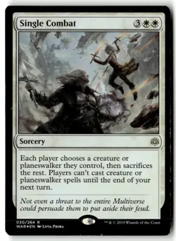 MTG Foil Single Combat - War of the Sparks Moderately Played English - Image 1