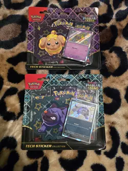 Pokemon TCG Paldean Fates Tech Sticker Collection Fidough + Maschiff Lot Of 2 - Image 1