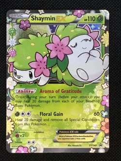 2016 Pokemon TCG Shaymin EX #XY148 XY Black Star Promo Holo Ultra Rare LP Cute!! - Image 1