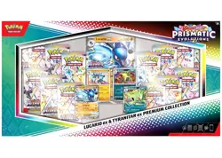 Pokemon TCG Prismatic Evolutions Lucario Ex + Tyranitar Ex Premium Collection! - Image 1