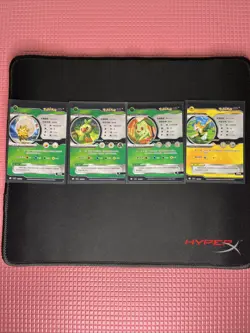 Pokemon ID - Grass Lot - Grookey, Chikorita, Eldegoss, & Boltund RRR, Holos - NM - Image 4