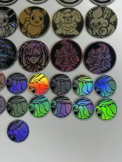 Pokemon TCG Official Lot of 43 Coins DUPLICATES Jumbo Regular Pikachu Eevee - Image 4