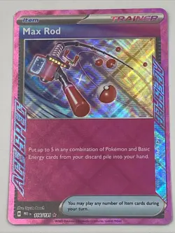 Pokemon TCG: Max Rod 116/131 Scarlet & Violet Prismatic Evolutions ACE Spec Rare - Image 1
