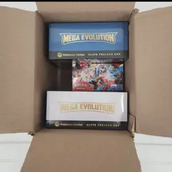 Pokemon Mega Evolutions POKEMON CENTER ETB Set And Enhanced Booster Box SEALED - Image 3
