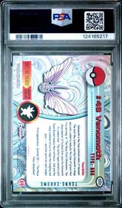 2000 TOPPS CHROME POKEMON T.V. TEKNO #49 VENOMOTH PSA 10 - Image 2