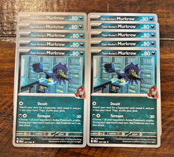 LOT x10 - #127 Team Rocket's Murkrow Pokemon TCG S&V Destined Rivals - Dark - Image 1