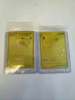 Pokemon Celebrations Pikachu V & PokeBall Gold Promos SEALED SWSH 145 & SWSH 146 - Image 1