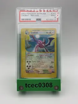 Pokemon - Crystal Crobat - 147/144 - Skyridge - PSA 9 - Reverse Holo Secret Rare - Image 1