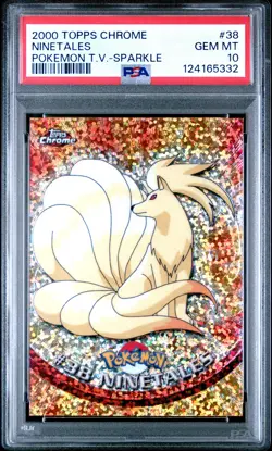2000 TOPPS CHROME POKEMON T.V. SPARKLE #38 NINETALES PSA 10 - Image 1