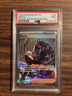2023 Pokemon OBF EN #226 Geeta Special Illustration Rare PSA 9 - Image 1