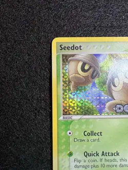 Pokemon Seedot Reverse Holo Stamped from EX Deoxys in DMG condition. - Image 2