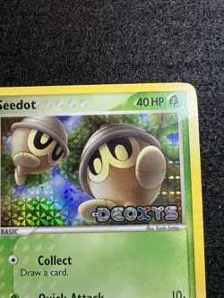Pokemon Seedot Reverse Holo Stamped from EX Deoxys in DMG condition. - Image 3