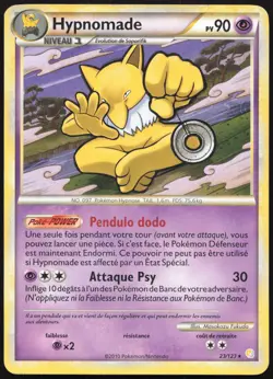 Carte Pokemon Hypnomade 23/123 HeartGold SoulSilver Francais - Image 1