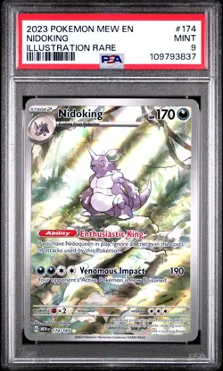 2023 POKEMON MEW EN-151 ILLUSTRATION RARE #174 NIDOKING PSA 9 - Image 1
