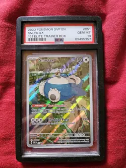 Pokemon PSA GEM MINT 10 snorlax SVP #051 Promo - Image 1