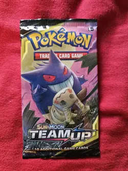 Pokemon Sun & Moon Team Up Booster Pack - Gengar and Mimikyu - Factory Sealed - Image 1