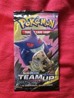 Pokemon Sun & Moon Team Up Booster Pack - Gengar and Mimikyu - Factory Sealed - Image 2