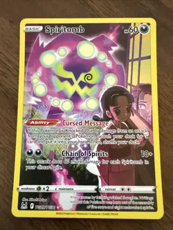 Pokemon Spiritomb TG09/TG30 Swsh11: Lost Origin Trainer Gallery Ultra Rare Holo - Image 1