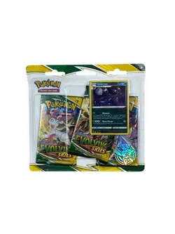 POKEMON EVOLVING SKIES 3 Pack Blister Umbreon Promo NEW SEALED SWORD AND SHIELD - Image 2