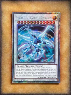 Yugioh Shooting Quasar Dragon RA04-EN158 Platinum Secret Rare 1st Ed NM - Image 1