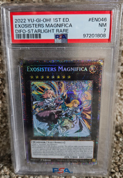 2022 Yugioh Exosisters Magnifica Starlight Rare 1st Ed PSA 7 - Image 1