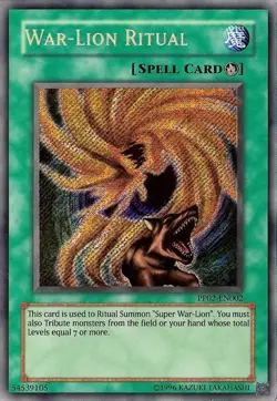 1x (P) War-Lion Ritual - PP02-EN002 - Secret Rare - Unlimited Edition YuGiOh - Image 1