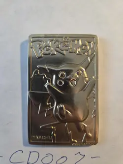1999 Pikachu Pokemon 23k Gold Plated Trading Card Limited Edition Burger King - Image 1