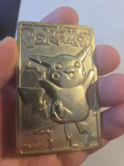 1999 Pikachu Pokemon 23k Gold Plated Trading Card Limited Edition Burger King - Image 2