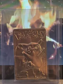 1999 Pikachu Pokemon 23k Gold Plated Trading Card Limited Edition Burger King - Image 4