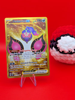 Pecharunt EX 095/064 - Pokemon Card TCG Shrouded Fable - Hyper Rare Gold - Image 1