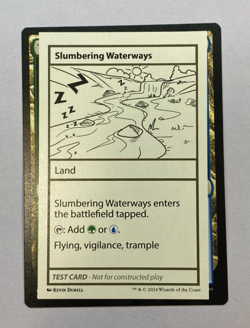 MTG - Slumbering Waterways - Playtest Card - NM - Mystery Booster 2 - Image 1