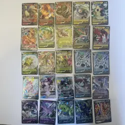 Pokemon Card Lot 25 Official TCG Cards Ultra Rare Included EX GX V VMAX FULL ART - Image 1