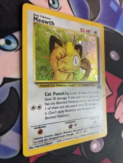 Pokemon Card MEOWTH |Game Boy Holo / BLACK STAR PROMO-Rare | Card #10 Vintage MP - Image 2