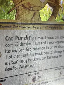 Pokemon Card MEOWTH |Game Boy Holo / BLACK STAR PROMO-Rare | Card #10 Vintage MP - Image 4