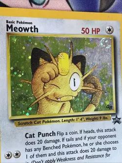 Pokemon Card MEOWTH |Game Boy Holo / BLACK STAR PROMO-Rare | Card #10 Vintage MP - Image 5