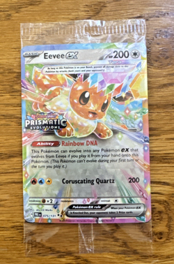 Eevee EX Prismatic Evolutions Sealed/STAMPED Surprise Box Promo Card #075/131! - Image 1