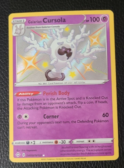 Pokemon - Galarian Cursola SV050/SV122 - Shining Fates - Shiny Holo Rare Card - Image 1