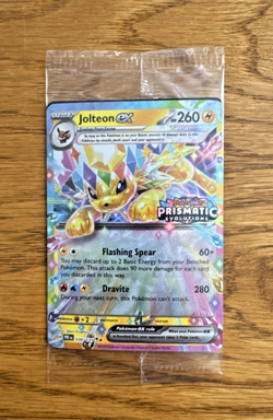 Jolteon EX Prismatic Evolutions Sealed/STAMPED Surprise Box Promo Card #030/131! - Image 1